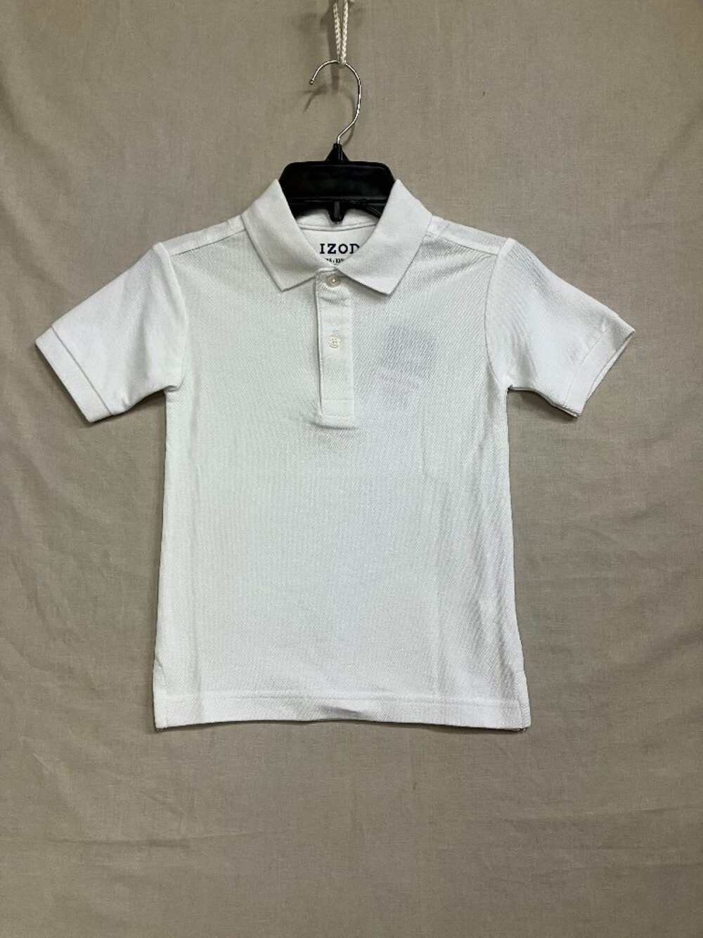 IZOD Polo Shirt Boys XXS 4/5 White Stretch School Uniform Short Sleeve
